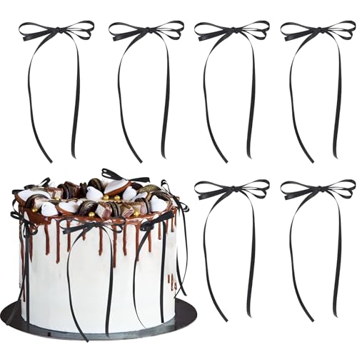Xsstarmi Tortenaufsatz mit schwarzer Schleife, für Mädchen, Prinzessinnenschleife, Geburtstagskuchenaufsatz für Babyparty, Hochzeit, Geburtstag, Jahrestag, Party, Kuchendekoration, 10 Stück Xsstarmi Tortenaufsatz mit schwarzer Schleife, für Mädchen, Prinzessinnenschleife, Geburtstagskuchenaufsatz für Babyparty, Hochzeit, Geburtstag, Jahrestag, Party, Kuchendekoration, 10 Stück von Xsstarmi