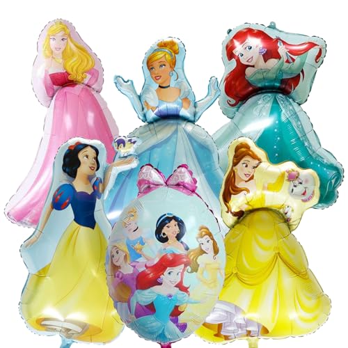 6 Stück Deko Geburtstag Kinder, Alufolien-Luftballons Geburtstag - Lustige Comic & Cartoon-Motive, Kindergeburtstag Deko von Xtaguvdm