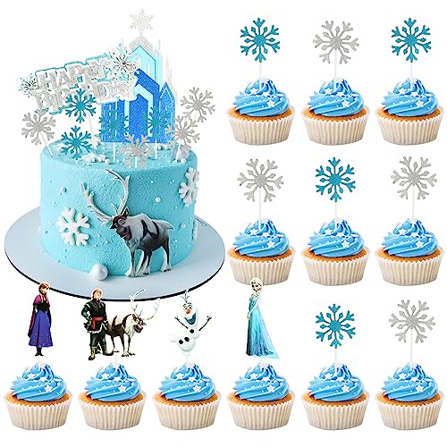 26 Stück Princess Cake Topper, Geburtstag Torte Topper,Cake Toppers, Prinzessinnen Tortendeko für Mädchen, Geburtstagsfeier von Xtaguvdm