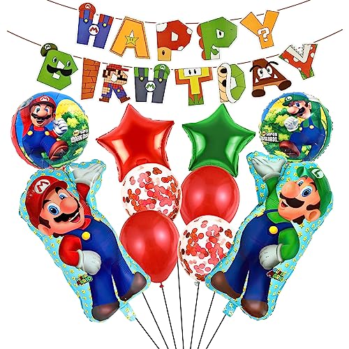 Super Geburtstag Dekoration, 11 Stück Thema Luftballons, Party Dekoration Set, Geburtstag Folienballon, Helium Luftballons, Birthday Party Supplies, Kindergeburtstag Party Ballon Deko von Xtaguvdm