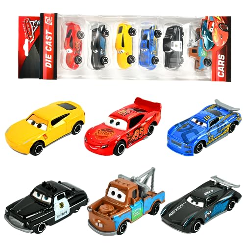 Xtaguvdm Car Spielzeugauto Set, 6 Pack Kinderidee Spielfahrzeuge, Mini Spielzeugauto, Lightning car Spielzeug, Mini Cars Autos, für 3-12 Jahre Jungen Mädchen Kinder von Xtaguvdm