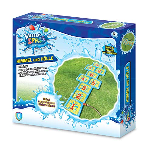Xtrem Toys 00328 - Wasser Spaß Himmel-Hölle, Hüpfspiel, Hüpfmatte, spritziger Spielspaß für Kinder ab 6 Jahre, ideal für den Garten, im Sommer, einfach an den Gartenschlauch anschließen von Xtrem Toys