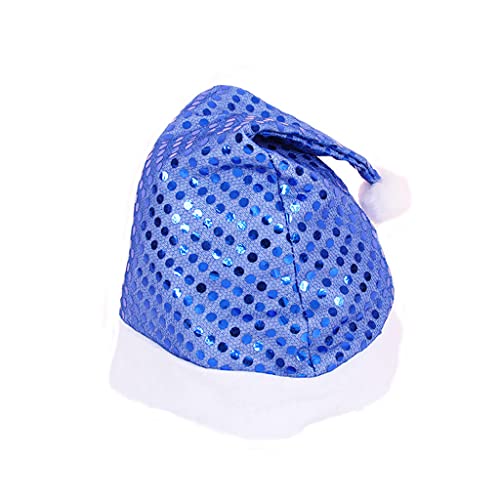 Weihnachtsmütze, klassische Glitzer-Pailletten, Weihnachtsmann-Kappe für Party, Kostüm, Festival, Zubehör für Erwachsene und Kinder, Paillettenhut für Kinder von Xuancai