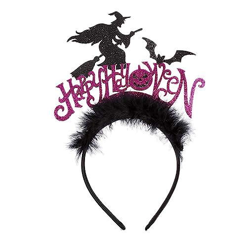 Xuancai Cosplay Animes Pailletten Hexe Haarreif Frau Plüsch Dekor Make-up Stirnband für Karneval Party Fotografieren Haarband Fledermausflügel Haarband von Xuancai