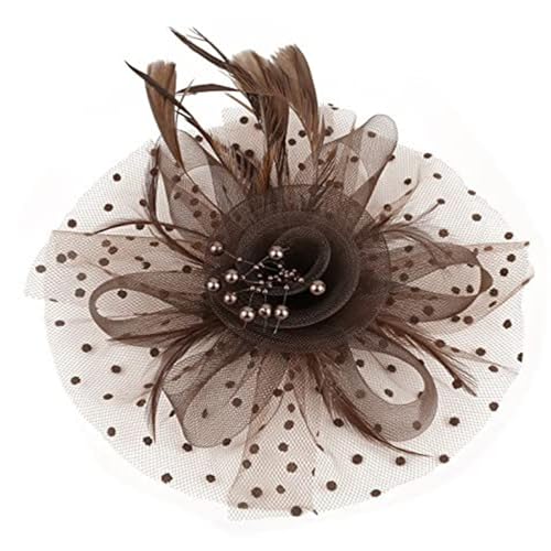 Xuancai Damen Gefiedertes Stirnband Mesh Hut Haarteile Haarschmuck Cosplay Stirnband für Abschlussball Event und Mottopartys Xuancai Damen Gefiedertes Stirnband Mesh Hut Haarteile Haarschmuck Cosplay Stirnband für Abschlussball Event und Mottopartys von Xuancai