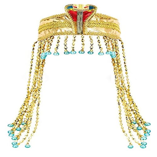 Xuancai Goldener Vintage-Kopfschmuck für Cosplay, Schlangen, Kopfbedeckung für Mädchen, Halloween-Haarreifen, Cosplay, ägyptische Schlange, Haarreif, Halloween-Kopfbedeckung Xuancai Goldener Vintage-Kopfschmuck für Cosplay, Schlangen, Kopfbedeckung für Mädchen, Halloween-Haarreifen, Cosplay, ägyptische Schlange, Haarreif, Halloween-Kopfbedeckung von Xuancai