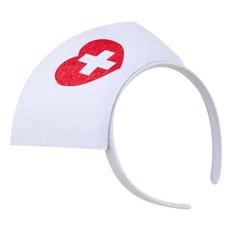 Xuancai Krankenschwester-Kostüm, Stirnbänder, Neuheit, Maskeraden, Haarreifen, verstellbare Kopfbedeckung für Cosplay-Fans Xuancai Krankenschwester-Kostüm, Stirnbänder, Neuheit, Maskeraden, Haarreifen, verstellbare Kopfbedeckung für Cosplay-Fans von Xuancai