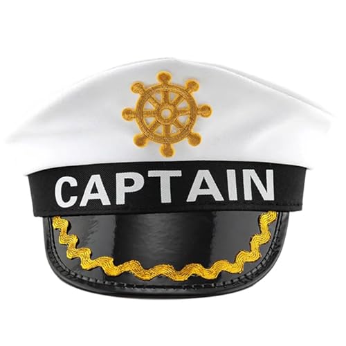 Xuancai Marine Hut für Halloween Party Abzeichen Matrosen Cosplay Kostüm Kapitän für Maskeraden Nachtclub Kopfbedeckung Kostüm Hut für Cosplay von Xuancai
