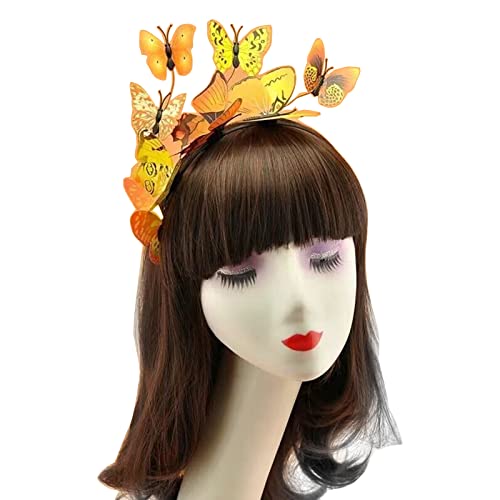Xuancai Schmetterling Fascinator Hut Party Hut Schmetterling Kopfschmuck Schmetterling Stirnband Schmetterling Haarreifen Schmetterling Haarband Schmetterling Fascinator Hut Schmetterling Stirnbänder von Xuancai