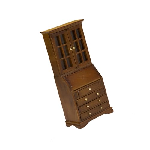 Antiker Miniaturschrank 1/12 Holz Puppenhäuser Möbel Realistisches Bücherregal mit funktionaler Schublade für Szene Display Puppenhäuser Zubehör Antiker Miniaturschrank 1/12 Holz Puppenhäuser Möbel Realistisches Bücherregal mit funktionaler Schublade für Szene Display Puppenhäuser Zubehör von Xuanxi