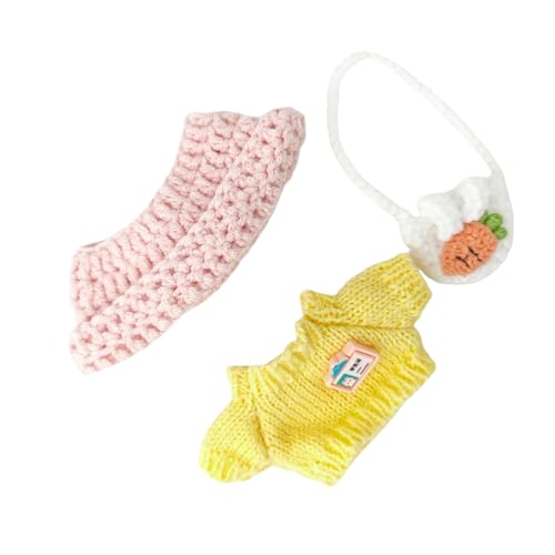 Häkelgarn, Puppenkleidungs-Set mit abgestimmtem Oberteil und Hut und dekorativ für 15–17 cm große Puppen Häkelgarn, Puppenkleidungs-Set mit abgestimmtem Oberteil und Hut und dekorativ für 15–17 cm große Puppen von Xuanxi