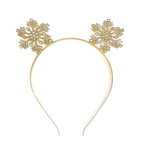 Xuanxi Elegantes Urlaubs-Haarteil für Frauen und Teenager, Weihnachtsfeier, Metall-Stirnbänder, bequem zu tragen, wiederverwendbar, Metall, Festival-Kopfschmuck von Xuanxi