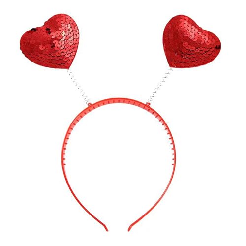 Xuanxi Haarreif für Valentinstag, Herz, Pailletten, Liebeskopf, Haarreif für Party, Requisiten, Urlaub, Kostüm-Zubehör Xuanxi Haarreif für Valentinstag, Herz, Pailletten, Liebeskopf, Haarreif für Party, Requisiten, Urlaub, Kostüm-Zubehör von Xuanxi