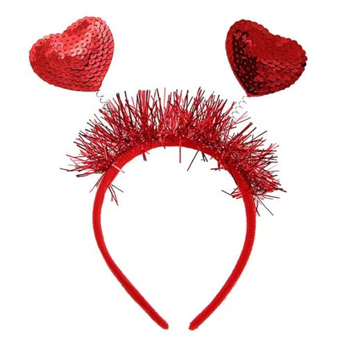 Xuanxi Haarreif für Valentinstag, Herz, Pailletten, Liebeskopf, Haarreif für Party, Requisiten, Urlaub, Kostüm-Zubehör Xuanxi Haarreif für Valentinstag, Herz, Pailletten, Liebeskopf, Haarreif für Party, Requisiten, Urlaub, Kostüm-Zubehör von Xuanxi