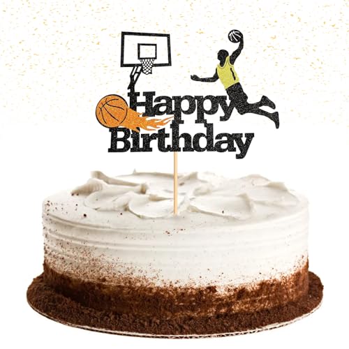 1 Stück Basketball Tortendeko, 5.9x4.3 zoll Basketball Thema Geburtstag Kuchen, Papier Sport Thema Cake Topper, Party Zubehör Junge Mädchen Happy Birthday Mann Basketballspieler Geschenke 1 Stück Basketball Tortendeko, 5.9x4.3 zoll Basketball Thema Geburtstag Kuchen, Papier Sport Thema Cake Topper, Party Zubehör Junge Mädchen Happy Birthday Mann Basketballspieler Geschenke von Xuigort