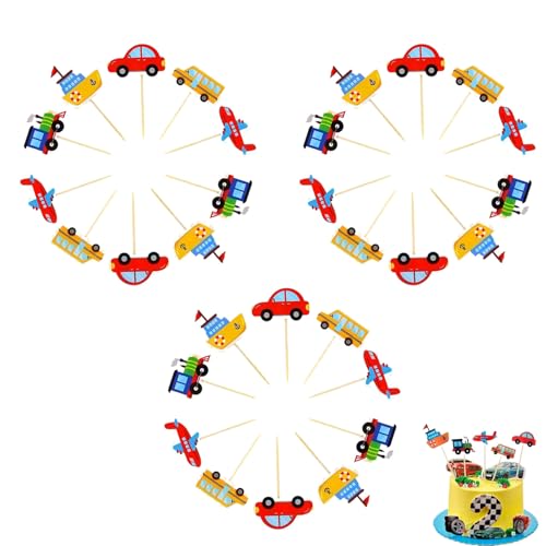 30 Stück Transport Kuchendeckel, Auto Bus Zug Flugzeug Schiff Kuchen Topper, Kinder Geburtstag Party Torte Deko Supplies Transport Geburtstags Cupcake Topper Für Kinder Geburtstags Party 30 Stück Transport Kuchendeckel, Auto Bus Zug Flugzeug Schiff Kuchen Topper, Kinder Geburtstag Party Torte Deko Supplies Transport Geburtstags Cupcake Topper Für Kinder Geburtstags Party von Xuigort