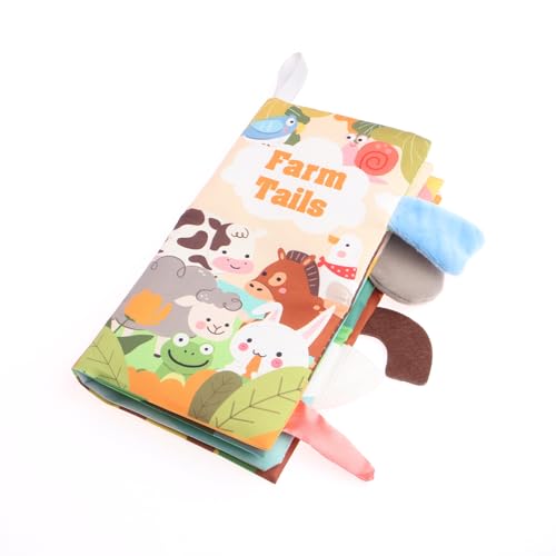 Baby Buch Baby Spielzeug, 0 6 Monate Babybuch Bauernhof Sensorisches Stoffbuch, Interaktive Fühlbuch Knisterbuch, Lernspielzeuge Quiet Book Neugeborene, (Nutztiere) von Xuigort