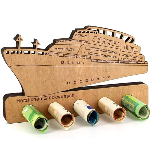 Xuigort Originelle Geburtstag Geldgeschenk Holz, Schiff Spielzeug Geldgeschenk Kreuzfahrt Reisekasse Geschenk, Schiff Geld Geschenk Holz Deko für Freunde, Familie, Frauen und Männer Xuigort Originelle Geburtstag Geldgeschenk Holz, Schiff Spielzeug Geldgeschenk Kreuzfahrt Reisekasse Geschenk, Schiff Geld Geschenk Holz Deko für Freunde, Familie, Frauen und Männer von Xuigort