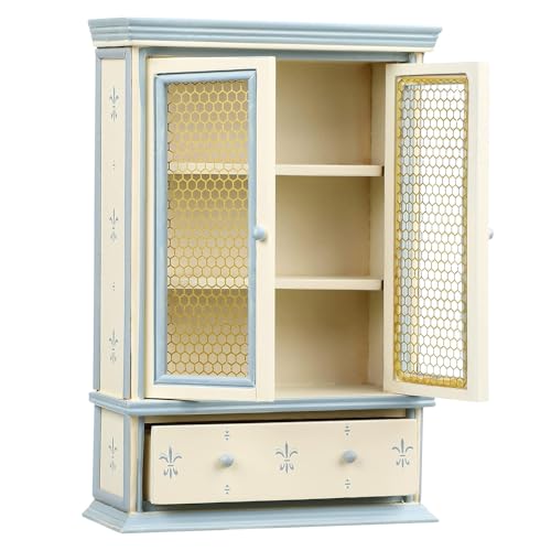 Puppenhaus Bücherregal Holz Mini Schrank, Schicht mit Schublade Miniatur Möbel Modell Spielzeug 1:12 Puppenhaus Miniatur Zubehör Bücherregal Bücher Miniatur Bibliothek Dekoration von Xuigort