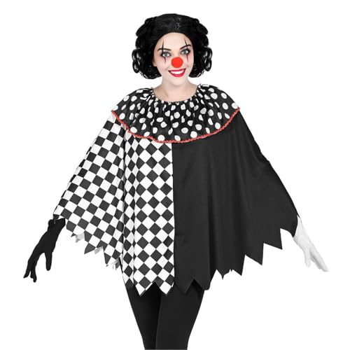 Xumplo Karneval kostüm Damen Harlekin Poncho für Frauen Zirkus Clown Faschingskostüme Mottoparty-L Xumplo Karneval kostüm Damen Harlekin Poncho für Frauen Zirkus Clown Faschingskostüme Mottoparty-L von Xumplo