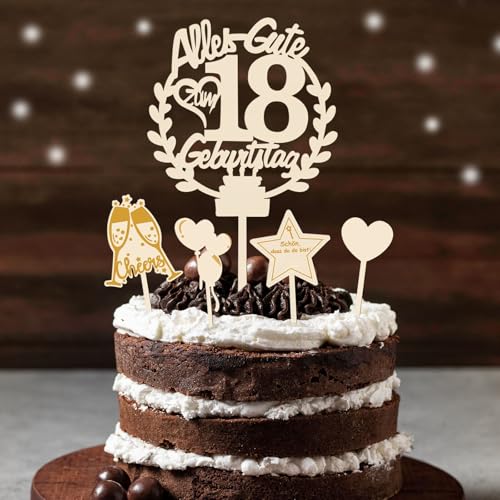 Torten Deko 18 Geburtstag Holz Kuchendeko Junge Mädchen Happy 18th Birthday Cake Topper Alles Gute zum Geburtstag 18 Jahre Kindergeburtstag Kuchen Topper 18 Geburstagstorte Deko Torten Deko 18 Geburtstag Holz Kuchendeko Junge Mädchen Happy 18th Birthday Cake Topper Alles Gute zum Geburtstag 18 Jahre Kindergeburtstag Kuchen Topper 18 Geburstagstorte Deko von Xunerloy