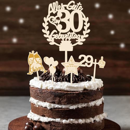Torten Deko 30 Geburtstag Holz Alles Gute zum Geburtstag 30 Jahre Tortendeko Happy 30th Birthday Cake Topper Kuchendeko 30 Geburstagstorte Deko für Männer Frauen Papa Mama Torten Deko 30 Geburtstag Holz Alles Gute zum Geburtstag 30 Jahre Tortendeko Happy 30th Birthday Cake Topper Kuchendeko 30 Geburstagstorte Deko für Männer Frauen Papa Mama von Xunerloy
