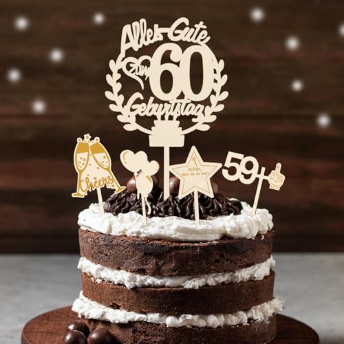 Torten Deko 60 Geburtstag Holz Alles Gute zum Geburtstag 60 Jahre Tortendeko Happy 60th Birthday Cake Topper Kuchendeko 60 Geburstagstorte Deko für Männer Frauen Opa Oma Papa Mama Torten Deko 60 Geburtstag Holz Alles Gute zum Geburtstag 60 Jahre Tortendeko Happy 60th Birthday Cake Topper Kuchendeko 60 Geburstagstorte Deko für Männer Frauen Opa Oma Papa Mama von Xunerloy