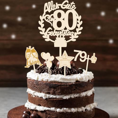 Torten Deko 80 Geburtstag Holz Alles Gute zum Geburtstag 80 Jahre Tortendeko Happy 80th Birthday Cake Topper Kuchendeko 80 Geburstagstorte Deko für Männer Frauen Opa Oma Papa Mama Torten Deko 80 Geburtstag Holz Alles Gute zum Geburtstag 80 Jahre Tortendeko Happy 80th Birthday Cake Topper Kuchendeko 80 Geburstagstorte Deko für Männer Frauen Opa Oma Papa Mama von Xunerloy