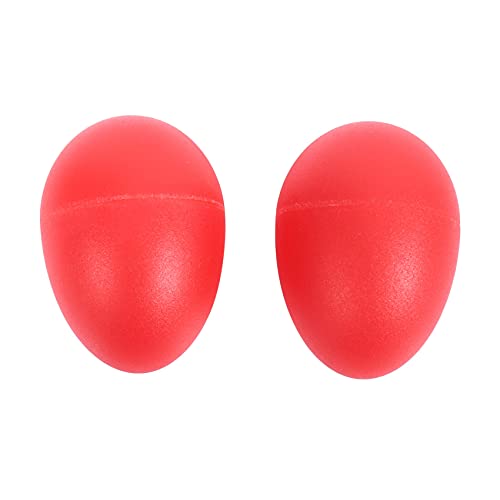 Xuodawer 1 Paar Kunststoff Percussion Musical Ei Maracas Shaker Rot von Xuodawer