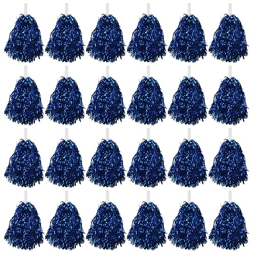 Xuodawer 24 StüCk Cheerleading Pom Poms Metallfolie Cheer Pom Poms mit Kunststoffgriff für Erwachsene Kinder Cheerleader Blau Xuodawer 24 StüCk Cheerleading Pom Poms Metallfolie Cheer Pom Poms mit Kunststoffgriff für Erwachsene Kinder Cheerleader Blau von Xuodawer