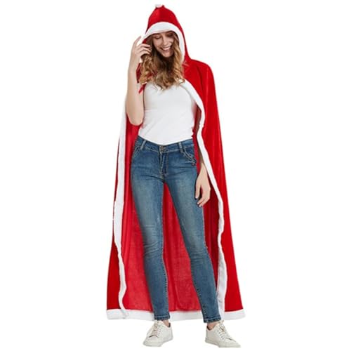 Xuodawer Weihnachtsmantel, Weihnachtsmann-Umhang, Kapuzenumhang, KostüM für Frauen, Cosplay, BüHnenkostüM, Weihnachtsdekoration, L Xuodawer Weihnachtsmantel, Weihnachtsmann-Umhang, Kapuzenumhang, KostüM für Frauen, Cosplay, BüHnenkostüM, Weihnachtsdekoration, L von Xuodawer