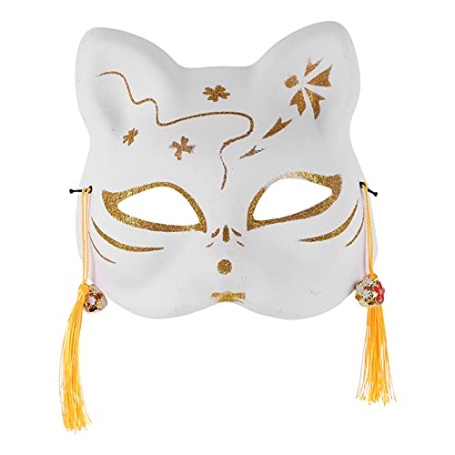 Xuyuehengqdd Fuchsmaske, Halbgesichtsmaske, Tier-Cosplay-Gesichtsmaske, für Maskerade, Halloween-Party (A) von Xuyuehengqdd