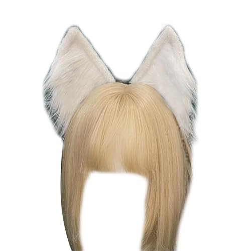 Xuyuehengqdd Wolf Cosplay-Zubehör, Tierohr-Kopfbedeckung, Tier-Cosplay-Haarreif, für Halloween, Cosplay (04) von Xuyuehengqdd