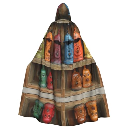 Xvfloreg Bunte Glocke für Damen und Herren mit Kapuze, Halloween, Weihnachten, Umhang Xvfloreg Bunte Glocke für Damen und Herren mit Kapuze, Halloween, Weihnachten, Umhang von Xvfloreg