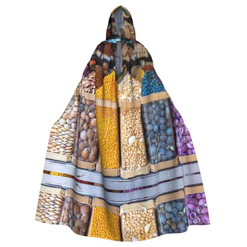 Xvfloreg Bunte Körner für Damen und Herren mit Kapuze, Halloween, Weihnachten, Umhang von Xvfloreg