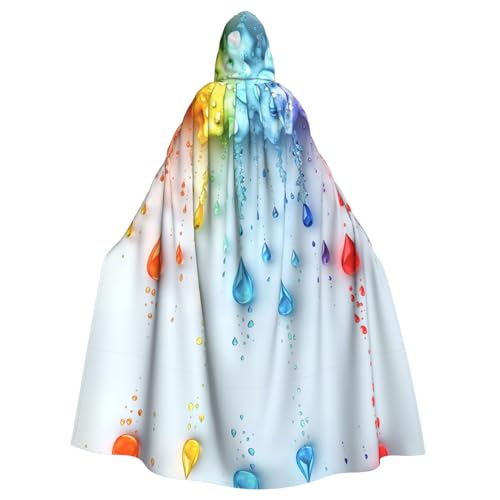 Xvfloreg Bunte Tränen für Damen und Herren mit Kapuze, Halloween, Weihnachten, Umhang Xvfloreg Bunte Tränen für Damen und Herren mit Kapuze, Halloween, Weihnachten, Umhang von Xvfloreg