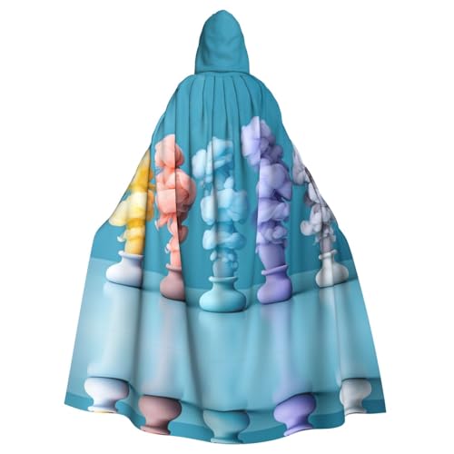 Xvfloreg Bunter Rauch, für Damen und Herren, mit Kapuze, Halloween, Weihnachten, Umhang von XVFLOREG