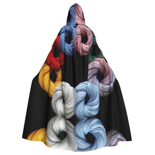 Xvfloreg Buntes Garn für Damen und Herren mit Kapuze, Halloween-/Weihnachtsumhang, Party-Umhang Xvfloreg Buntes Garn für Damen und Herren mit Kapuze, Halloween-/Weihnachtsumhang, Party-Umhang von Xvfloreg