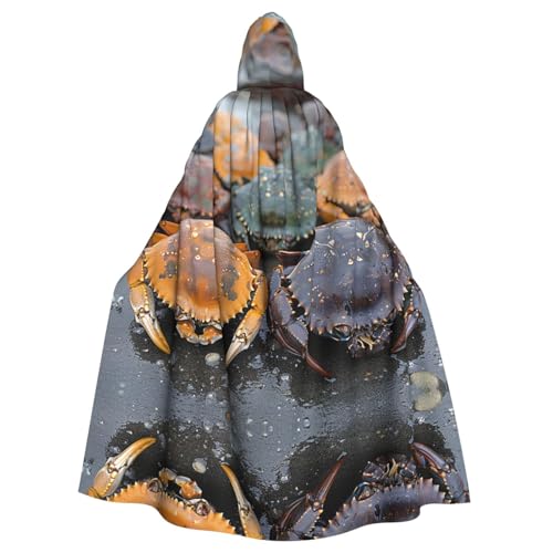 Xvfloreg Buntes Krabben-Umhang für Herren und Damen, mit Kapuze, Halloween, Weihnachten, Party-Umhang Xvfloreg Buntes Krabben-Umhang für Herren und Damen, mit Kapuze, Halloween, Weihnachten, Party-Umhang von XVFLOREG