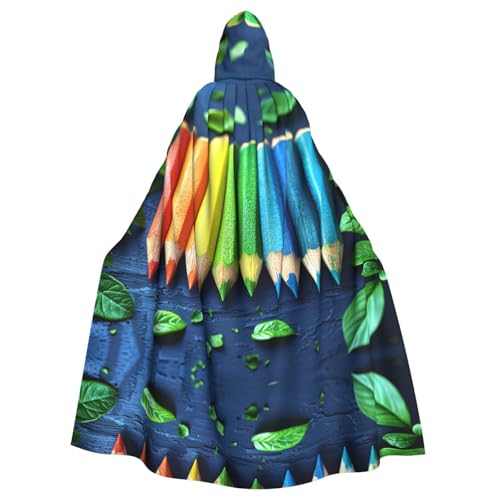 Xvfloreg Farbenfroher Pinsel-Umhang für Herren und Damen, mit Kapuze, Halloween, Weihnachten, Party-Umhang von XVFLOREG