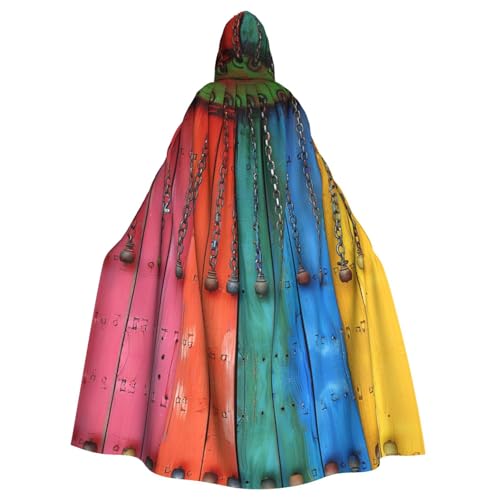 Xvfloreg Farbenfroher Türrahmen, für Damen und Herren, mit Kapuze, Halloween, Weihnachten, Umhang Xvfloreg Farbenfroher Türrahmen, für Damen und Herren, mit Kapuze, Halloween, Weihnachten, Umhang von Xvfloreg