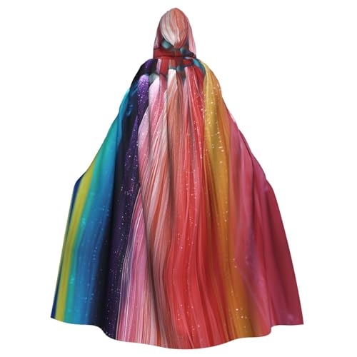 Xvfloreg Farbiges Garn für Damen und Herren mit Kapuze, Halloween, Weihnachten, Umhang Xvfloreg Farbiges Garn für Damen und Herren mit Kapuze, Halloween, Weihnachten, Umhang von Xvfloreg