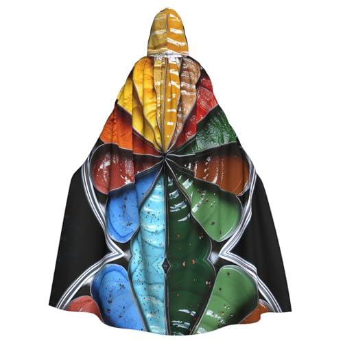Xvfloreg Farbtablett für Damen und Herren mit Kapuze, Halloween, Weihnachten, Umhang Xvfloreg Farbtablett für Damen und Herren mit Kapuze, Halloween, Weihnachten, Umhang von Xvfloreg