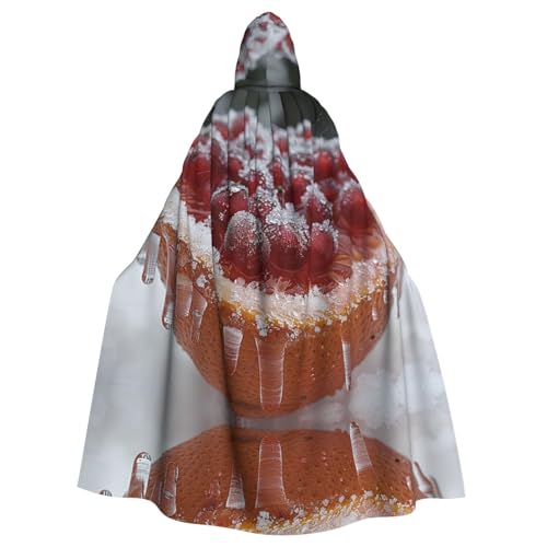 Xvfloreg Frozen Strawberries Herren und Damen Kapuzenumhang Halloween Weihnachten Umhang Party Umhang von XVFLOREG