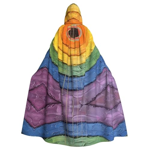 Xvfloreg Regenbogen, halbrund, für Damen und Herren, mit Kapuze, Halloween, Weihnachten, Umhang Xvfloreg Regenbogen, halbrund, für Damen und Herren, mit Kapuze, Halloween, Weihnachten, Umhang von Xvfloreg