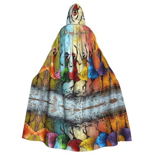 Xvfloreg Tanzende Silhouette, für Damen und Herren, mit Kapuze, Halloween, Weihnachten, Umhang Xvfloreg Tanzende Silhouette, für Damen und Herren, mit Kapuze, Halloween, Weihnachten, Umhang von Xvfloreg