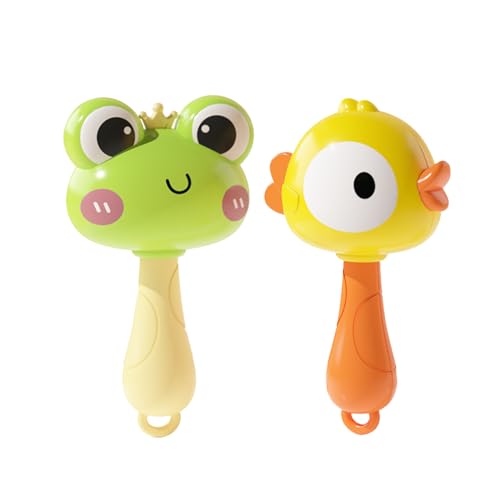 2 Stücke Tier Maracas - Musikalische Rasseln Von Babys - Frühe Entwicklung Und Aktivitätsspielzeug - Easy -Grip -Griffe & Sanftes Schüttelgeräusch | Für Partys, Preisversorgungen Im Klassenzimmer von Xvilmaun