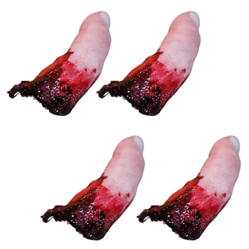 Xvilmaun 4 Stück Blutige Abgetrennte Finger Requisite - Halloween Realistische Abgetrenntes Fingers - Horror Blutige FalscheFinger | Für Halloween- -Tricks, Spukhaus Xvilmaun 4 Stück Blutige Abgetrennte Finger Requisite - Halloween Realistische Abgetrenntes Fingers - Horror Blutige FalscheFinger | Für Halloween- -Tricks, Spukhaus von Xvilmaun