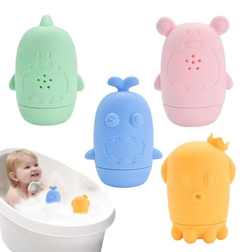 Xvilmaun Badespielzeug mit Löchern, schwimmendes Badspielzeug - Tierbad Squirter Spielzeug für Pool,Quetschable schwimmende Duschbegleiter für Baby, und Kinder von Xvilmaun