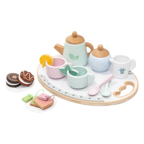 Xvilmaun Holz-Tee-Set, Spielzeug-Tee-Set,Küchenspielset Teeservice - Holzspiel-Essensset für kleine Mädchen und , Küchenspielset, Rollenspielspielzeug zum Erlernen von Rollenspielen Xvilmaun Holz-Tee-Set, Spielzeug-Tee-Set,Küchenspielset Teeservice - Holzspiel-Essensset für kleine Mädchen und , Küchenspielset, Rollenspielspielzeug zum Erlernen von Rollenspielen von Xvilmaun
